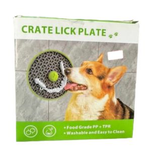 Crate lick plate for dogs