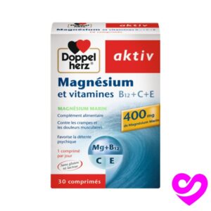 Aktiv Magnesium et Vitamines B12+C+E 30 Comprimés