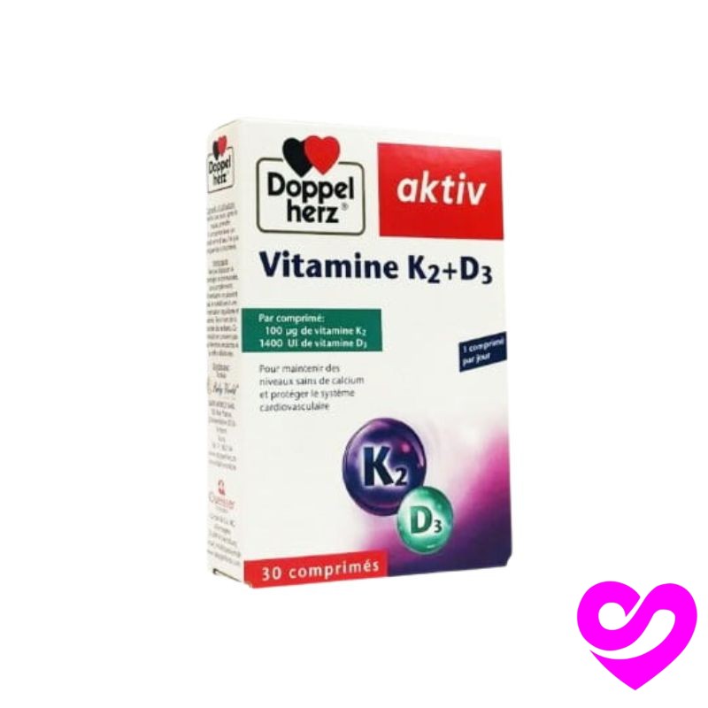 Doppel Herz Aktiv Vitamine K2+D3, 30 Gélules 1 Doppel Herz Aktiv Vitamine K2+D3, 30 Gélules