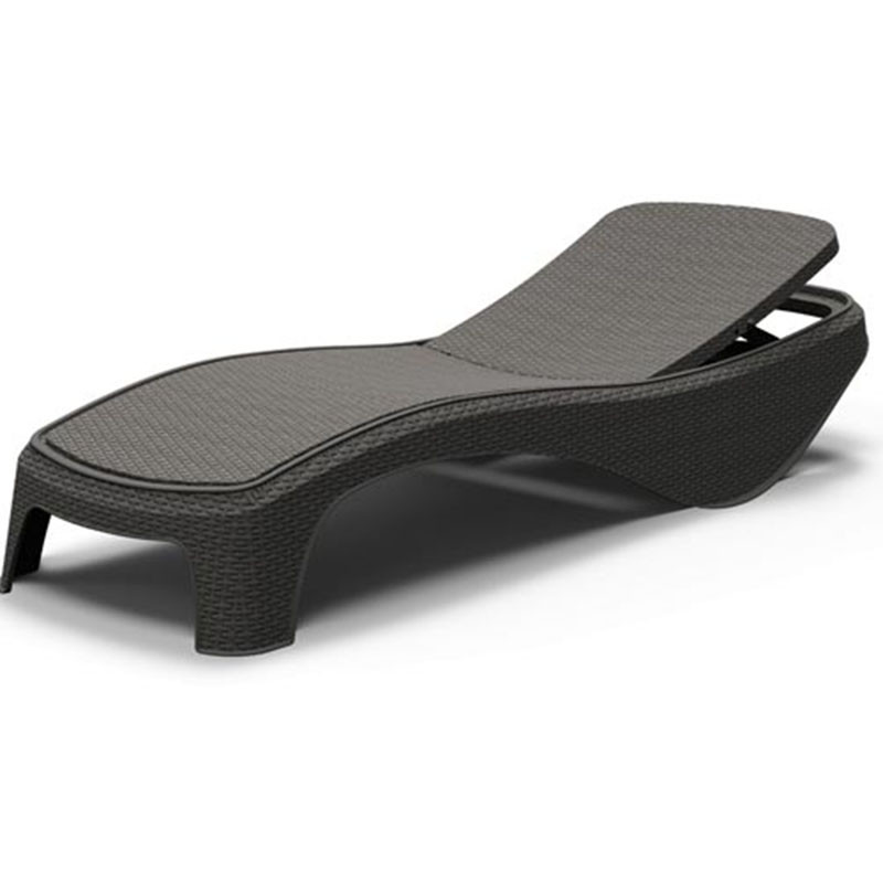 Chaise Longue Atlantic Resina Noir 1 chaise de jardin perla rouge