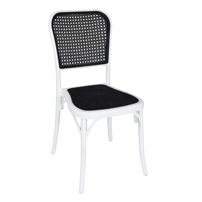 Chaise De Jardin Sotufab Plast Toscana Cannage Blanc & Noir 1 chaise de jardin sotufab plast toscana cannage blanc noir