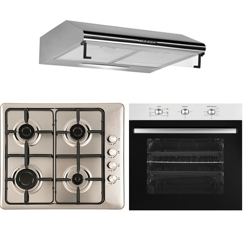 Pack Électroménager FRANCO Four Encastrable + Plaque de Cuisson + Hotte - Inox 1 congelateur horizontal electrostar litres silver