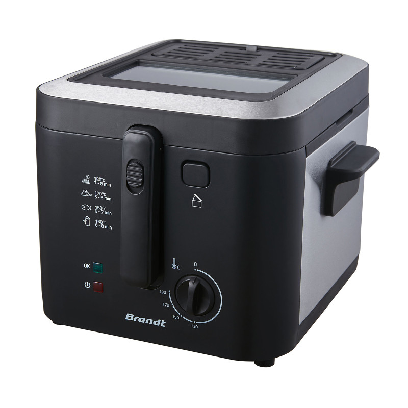Friteuse Brandt FRI25X2 / 1600 W / Acier inoxidable 3 mini hachoir russell hobbs w noir et rouge ()