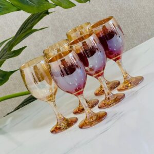 Coupe à Jus en Verre 6 pièces Doré