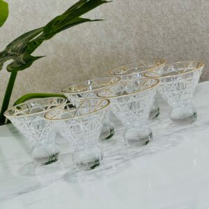 Service à Coupes à glace 6 pièces en Verre
