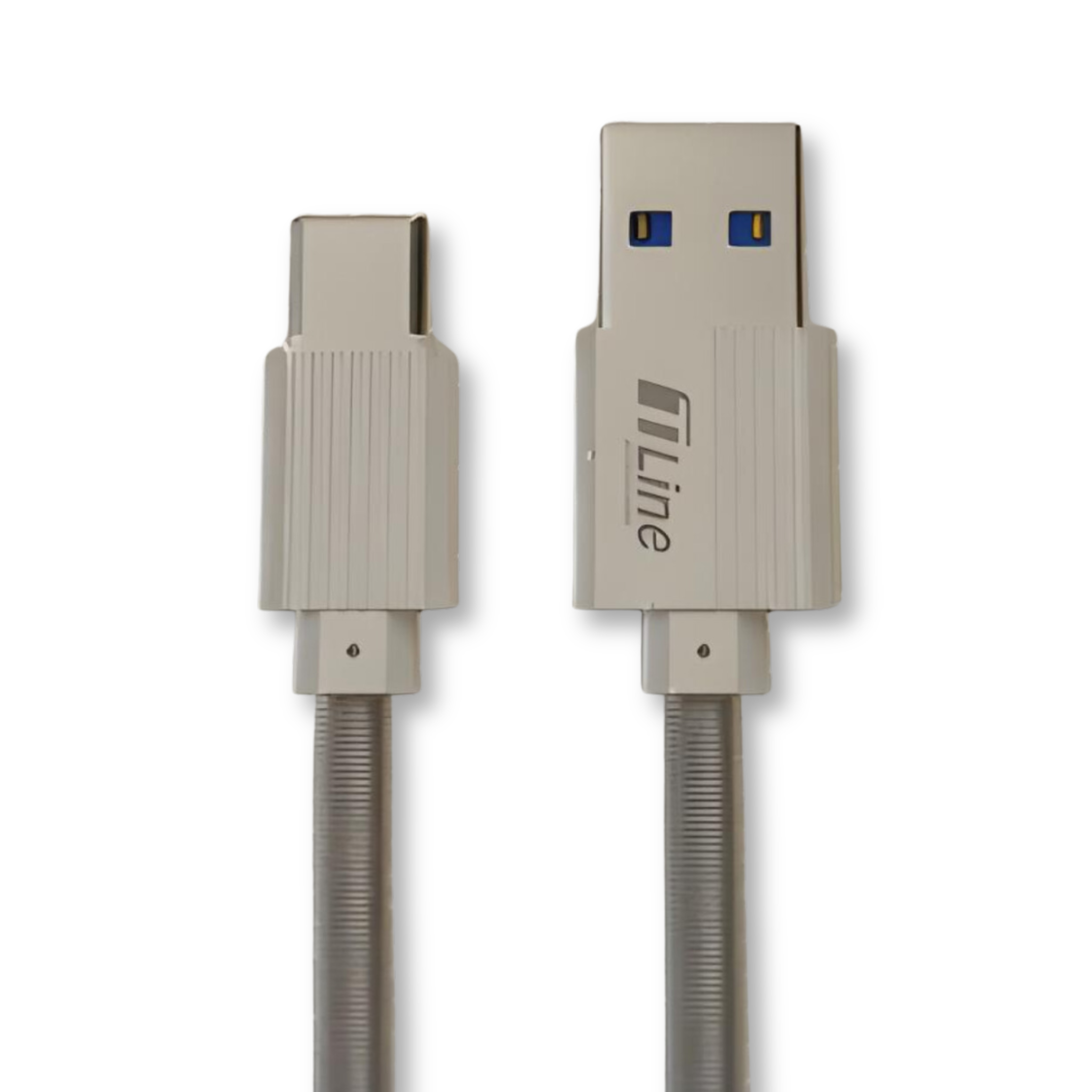 Câble Tline USB Type-C 3.1A - 1m avec ressorts de protection anti cassure 1 Câble Tline USB Type-C 3.1A - 1m avec ressorts de protection anti cassure