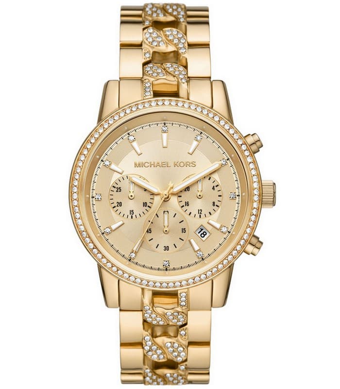 Montre Michael Kors Oversized Ritz Pave Gold Tone MK Femme prix Tunisie jpg
