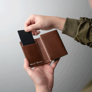 PORTFEUILLE SMART PERSONALISEE MARRON