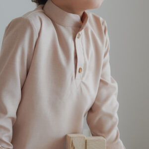Chemise Col Mao Beige V1