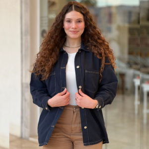 Surchemise jean à manches longues