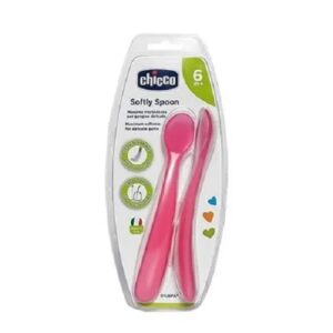 cuillere silicone girl m rose Chicco jpg