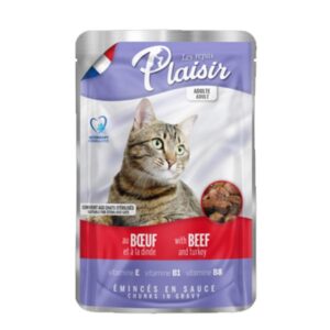 PLAISIR - POCHON AU BOEUF ET DINDE 100Gr
