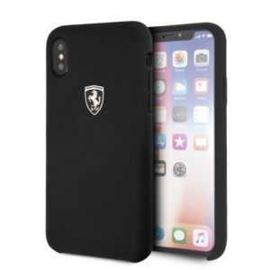 Étui en silicone Ferrari Hardcase pour iPhone X Off track ,Noir