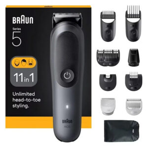 Tondeuse Multifonctions BRAUN 11en1 Noir et silver (AIO5560)