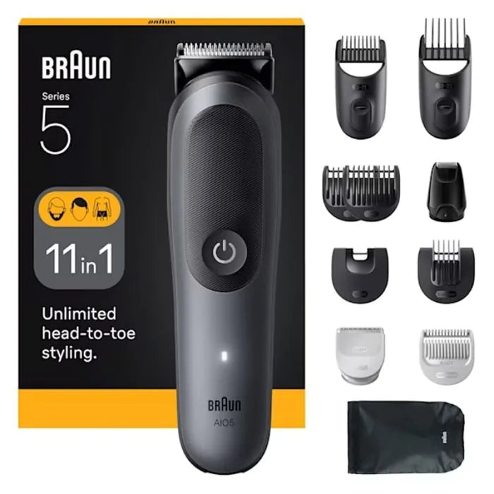 Tondeuse Multifonctions BRAUN 11en1 Noir et silver (AIO5560) 1 Tondeuse Multifonctions BRAUN 11en1 Noir et silver (AIO5560)