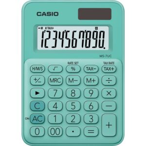 Calculatrice de bureau Casio MS UC Vert