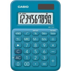 Calculatrice de bureau Casio MS UC Bleu