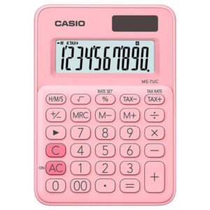 Calculatrice de bureau Casio MS UC Rose