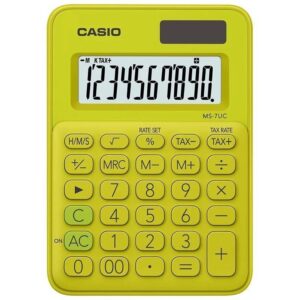 Calculatrice de bureau Casio MS UC Jaune