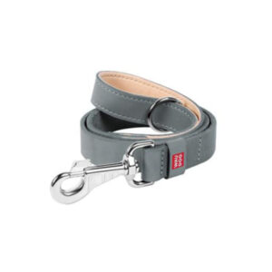 WAU DOG - LAISSE CUIR EN GRIS