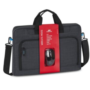 « Sacoche RIVACASE Pour PC Portable &Prime; » Noir + Souris sans fil »