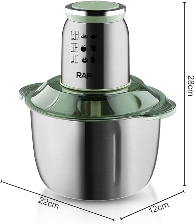 Hachoir electrique raf 1000W,inox et vert 5L (R.7014) 1 GTGIMWyL AC SX