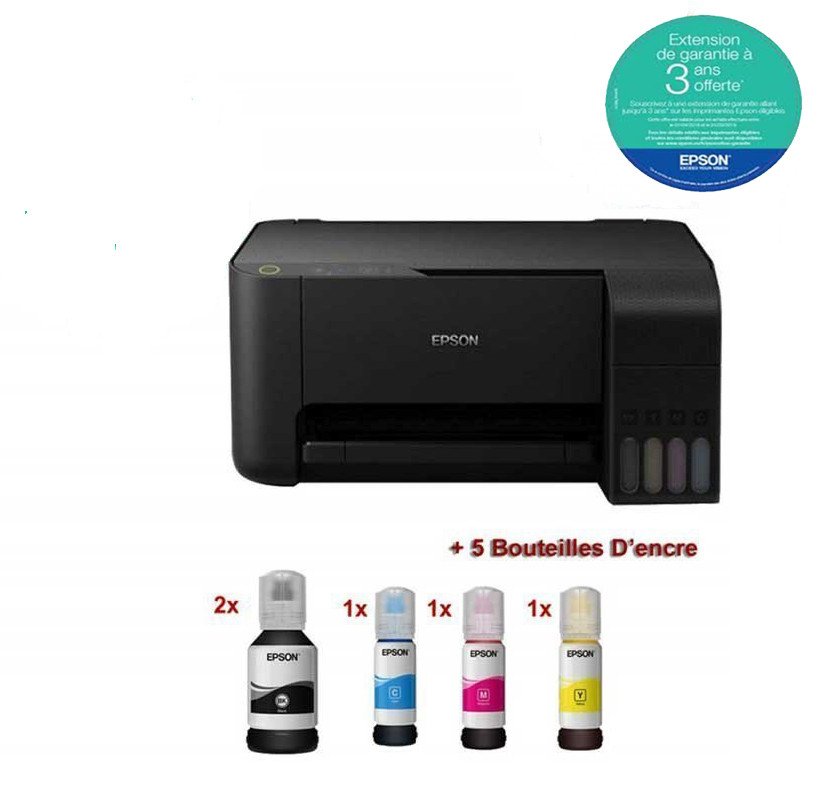 Imprimante Epson EcoTank L3150 (3 en 1) Couleur Wifi 1 Imprimante Epson EcoTank L ( en ) Couleur Wifi