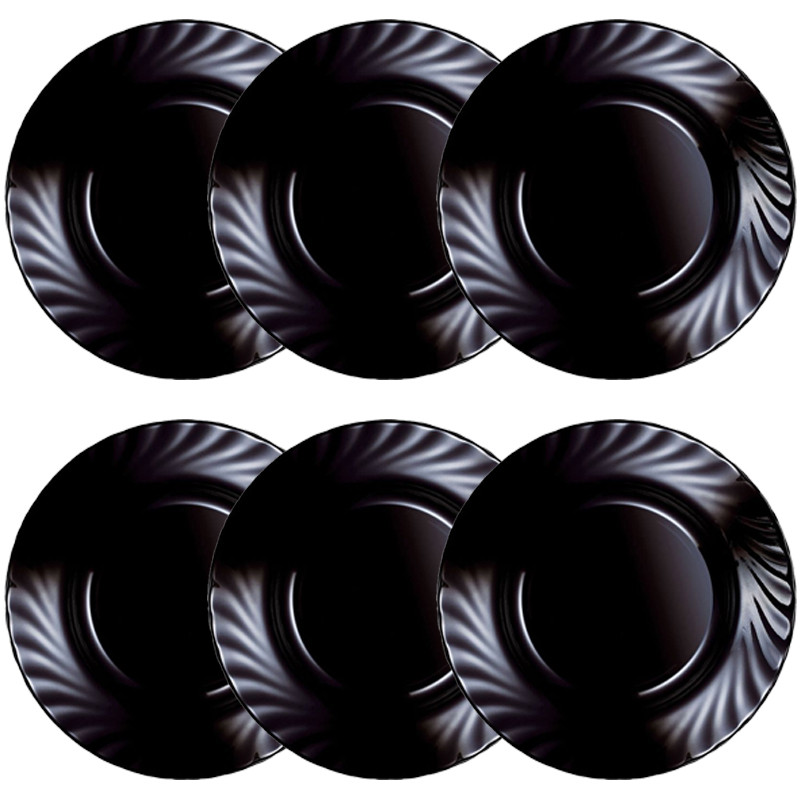 assiettes creuses luminarc trianon cm noir