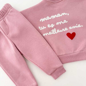Ensemble Maman tu es ma meilleure amie Rose