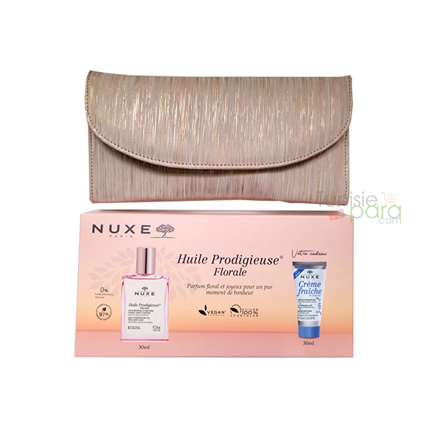 Nuxe Pochette Huile Prodigieuse Florale 30ml + Creme Fraiche Hydratante 3-En-1 30ml Offerte 1 nuxe trousse huile prodigieuse florale creme fraiche ml offerte jpg