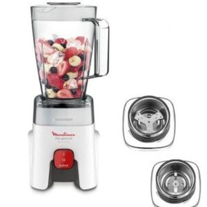 Blender Moulinex + Moulins à Café Blanc