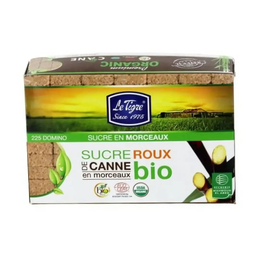 Le Tigre – Sucre en morceaux de canne roux bio – 225 Dominos 1 Le Tigre – Sucre en morceaux de canne roux bio – 225 Dominos