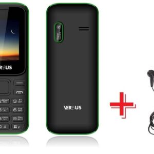 Téléphone Portable VERSUS X Noir et Vert + écouteur filaire