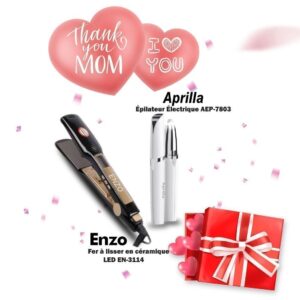 Pack Maman Epilateur électrique Aprilla + Fer à lisser ENZO