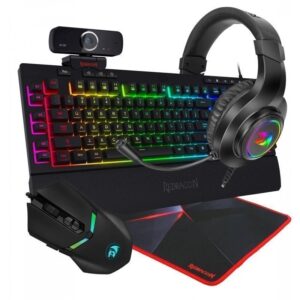PACK ONE REDRAGON en : SOURIS CLAVIER CASQUE TAPIS WEBCAM