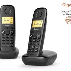 Téléphone Fixe Sans Fil Gigaset A Duo Noir