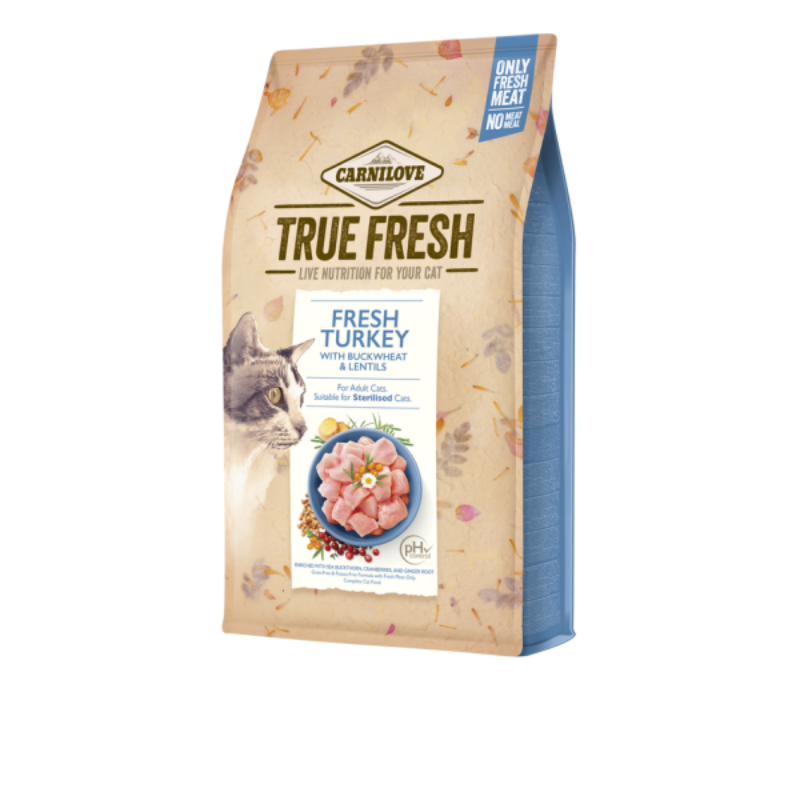 CARNILOVE TRUE FRESH - CROQUETTE CHAT STERILISE AU DINDE 1.8KG 1 CARNILOVE TRUE FRESH - CROQUETTE CHAT STERILISE AU DINDE 1.8KG