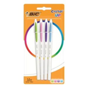 STYLO A BILLE BIC CRISTAL UP FUN POCH DE 4