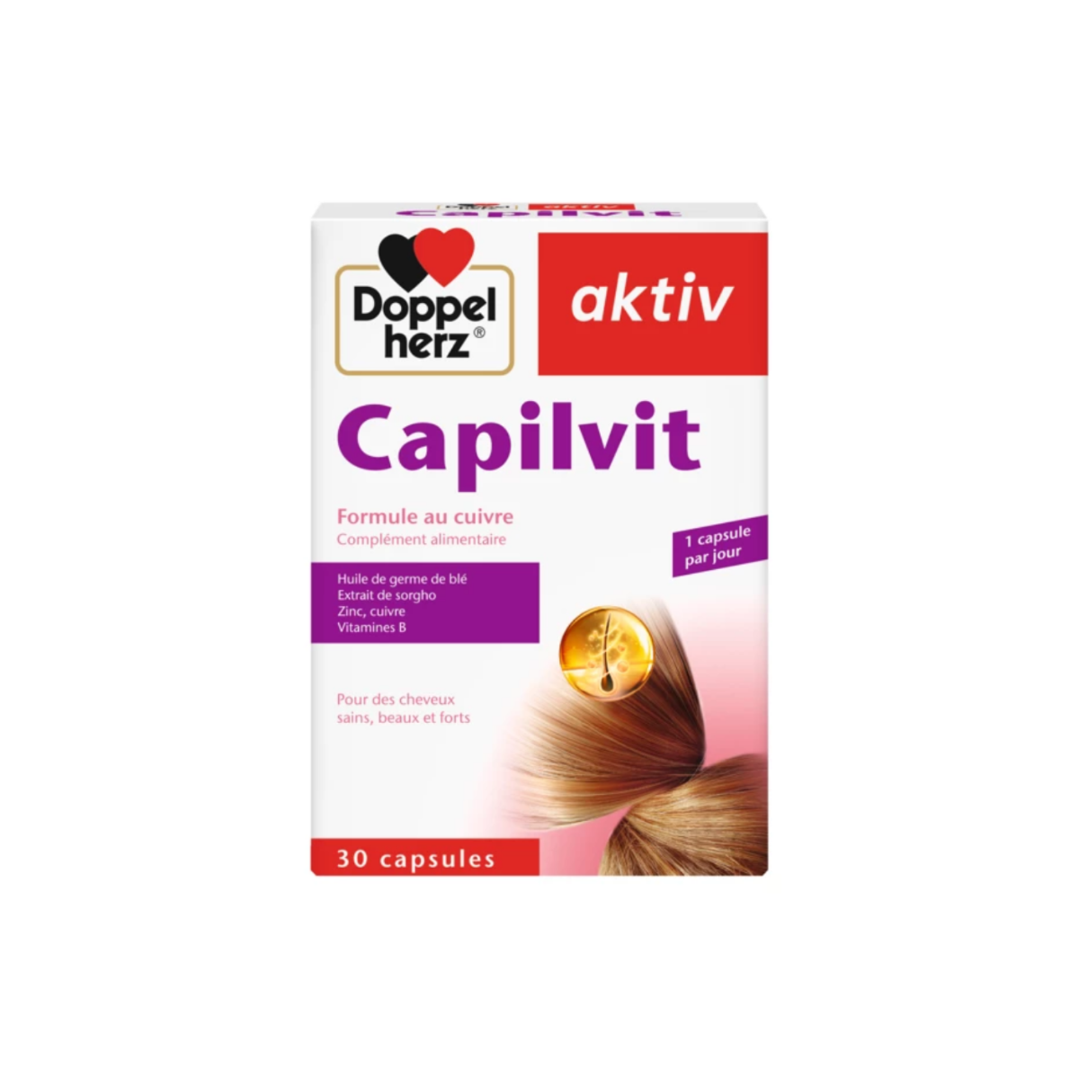AKTIV Capilvit Complement Cheveux Ongles Peau Anti chute Fortifiant Tunisie La Para du Lac