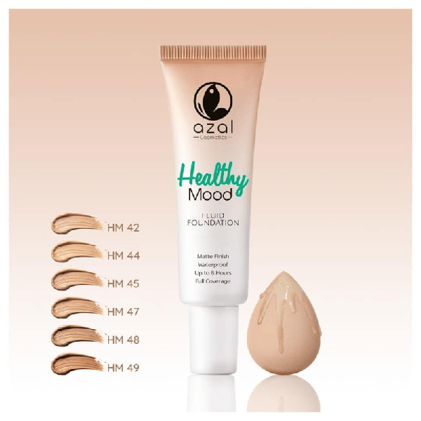 AZAL Fond de teint Healthy Mood 42 30ML 1 AZAL Fond de teint Healthy Mood ML HM png