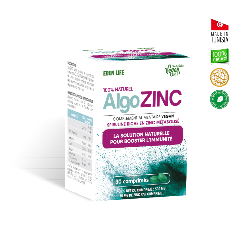 Eden life algozinc 30cp 500mg 1 AlgoZinc – comprimes Eden life webp