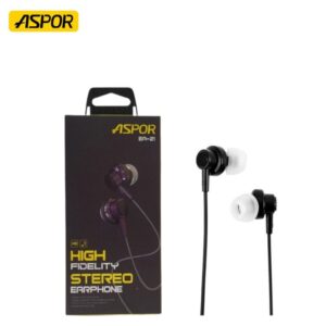 Écouteurs stéréo avec microphone Aspor EA Noir