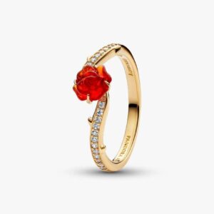 BAGUE THE PANDORA RED FLOWER