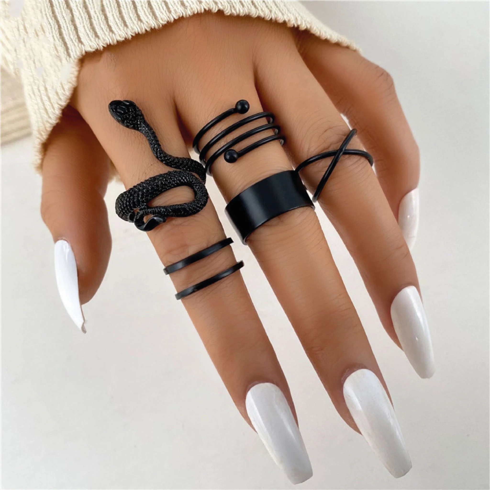 Ensemble de Bagues – Style Gothique đź–¤ 1 BG ENS webp