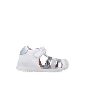BIOMECANICS Sandale casual a brides blanc et argent Napa Pointure Ref B png