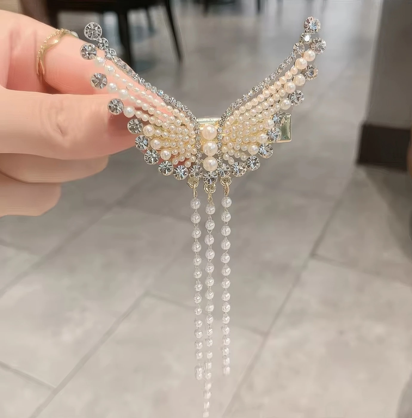 Pince à Cheveux Ailes & Perles 1 BJ CP webp