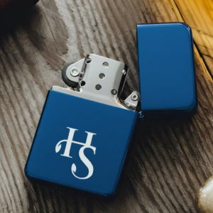 Blue Windproof Metal Lighter