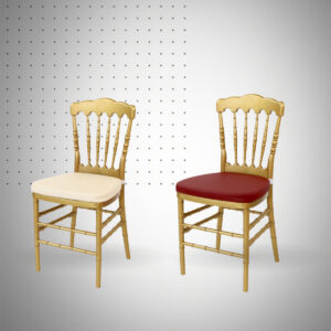 CHAISE NAPOLÉON DORÉE AVEC COUSSINS