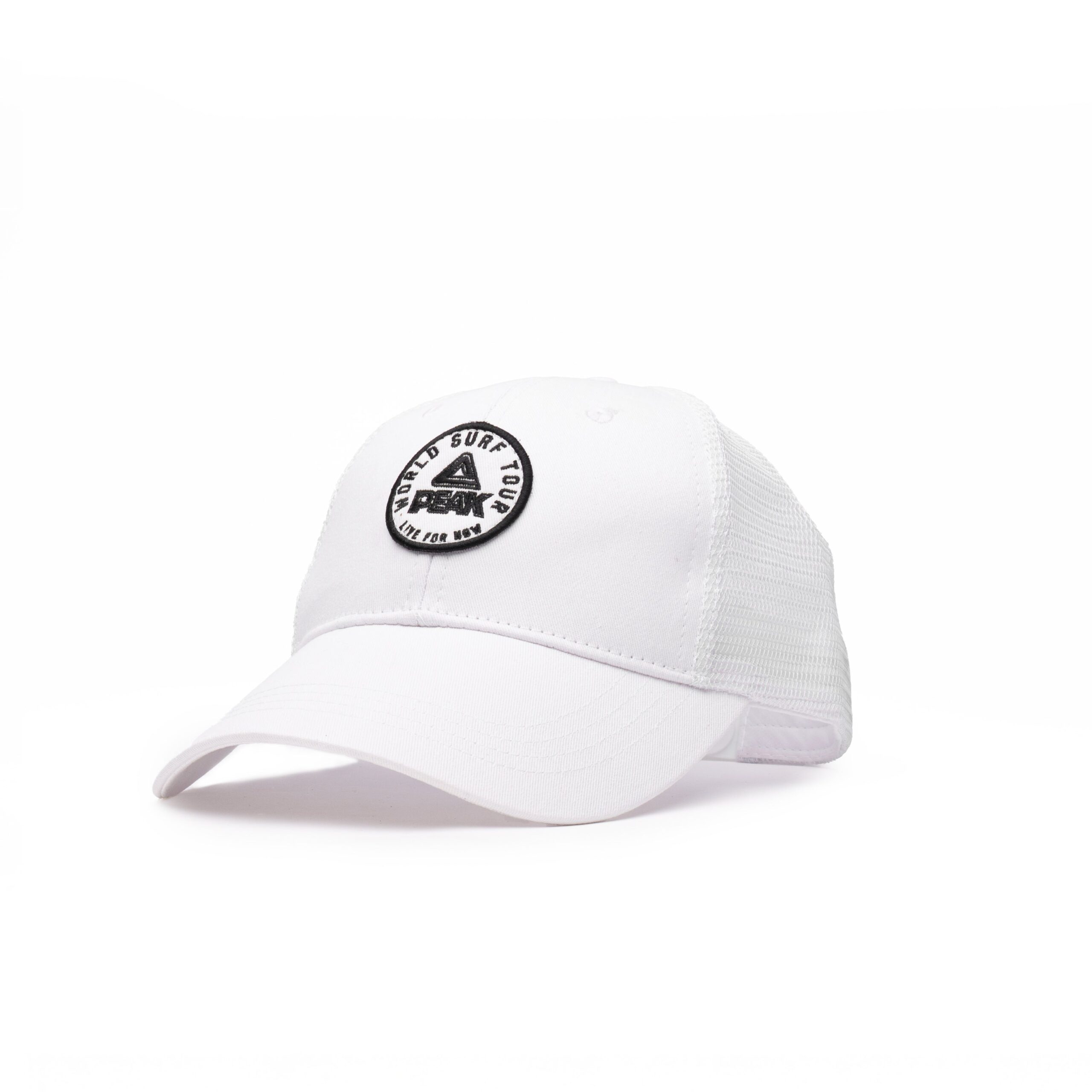 CASQUETTE PEAK 1 Casquette Trucker Blanche Peak Patch Rond Brod