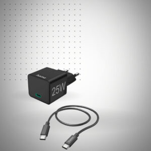 Chargeur USB C HAMA W Avec Câble USB C / Noir